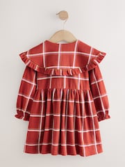 Rot kariert - Langärmeliges Kleid mit Kragen (3 Monate bis 7 Jahre) - Bild 6 von 8
