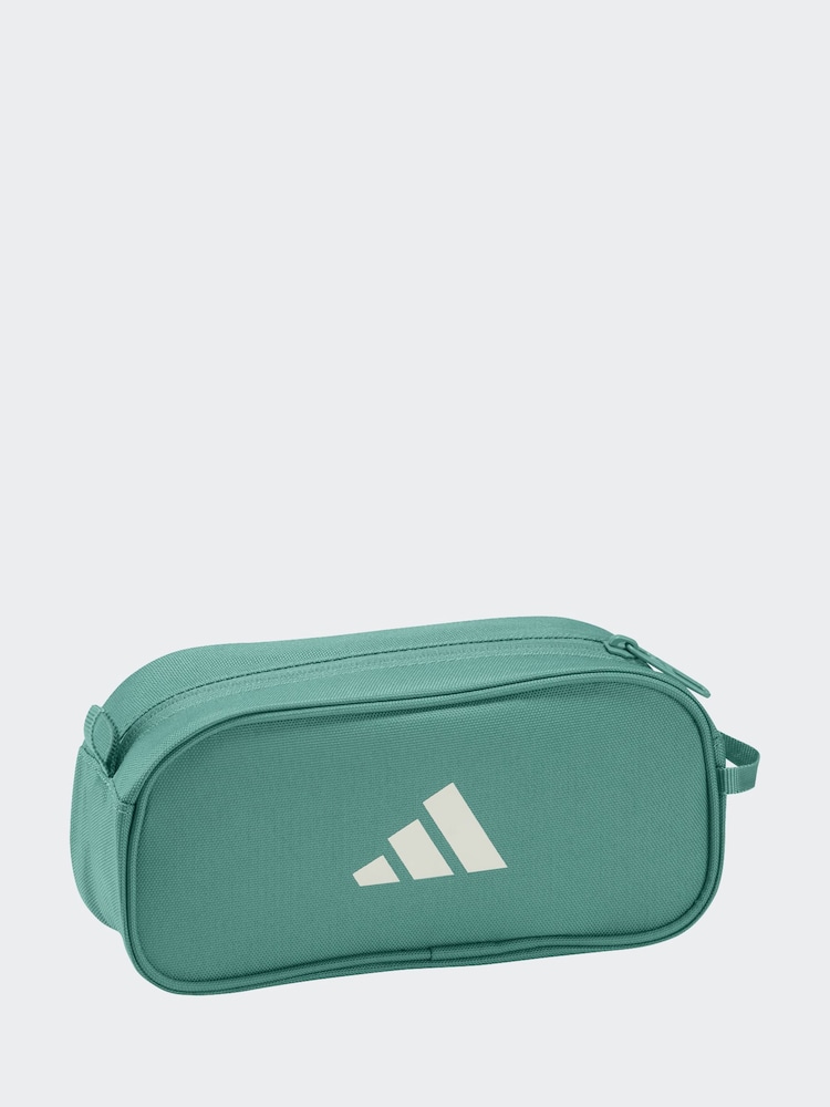 adidas Green 3 Bar Pencil Case - Image 1 of 1 adidas Green 3 Bar Pencil Case - Image 1 of 1