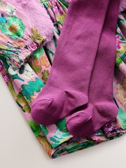 Pink Floral Dress & Gilet 3 Piece Set (3mths-7yrs) - Image 11 of 11
