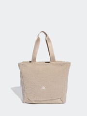 adidas Grey Winter Borg Tote Bag - Image 1 of 6