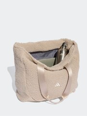 adidas Grey Winter Borg Tote Bag - Image 4 of 6
