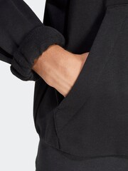 adidas Black adidas Essentials Linear French Terry Hoodie - Image 4 of 6