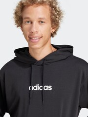 adidas Black adidas Essentials Linear French Terry Hoodie - Image 5 of 6
