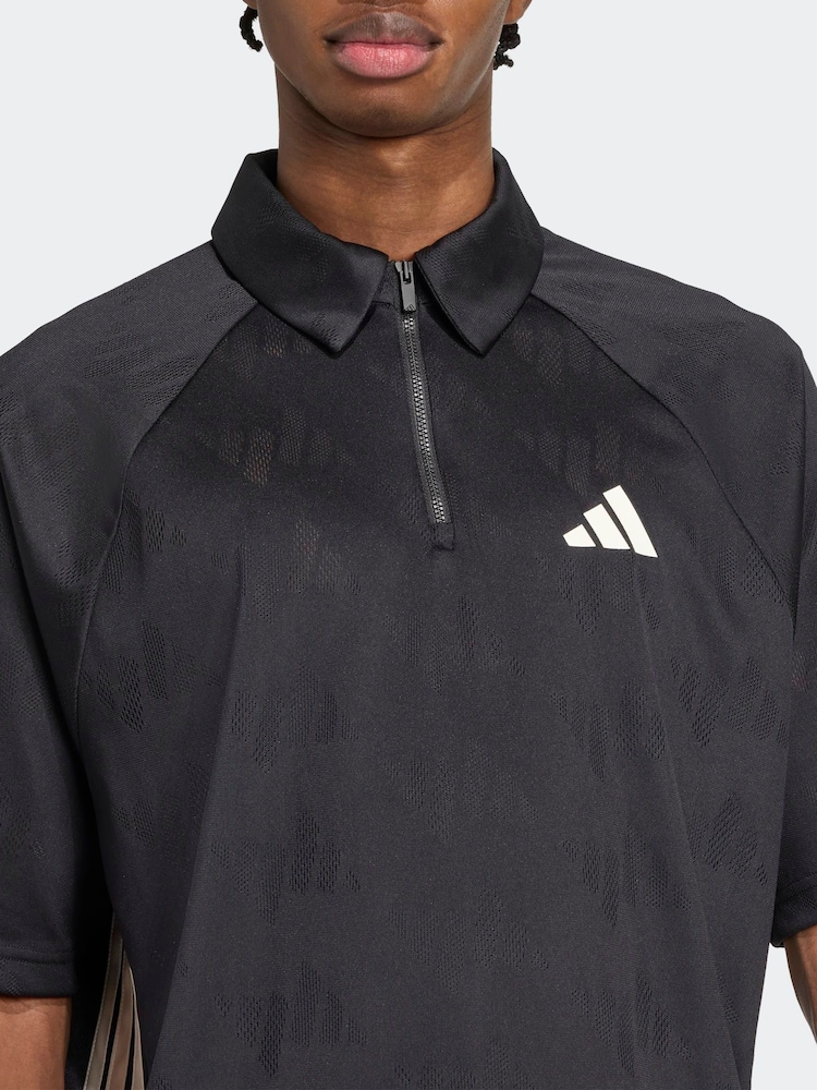 Buy adidas Black Stadium Jacquard Polo T-Shirt from Next Philippines