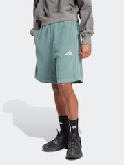 adidas Green All SZN French Terry Washed 100% Cotton 8 Inch Shorts - Image 1 of 2