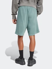 adidas Green All SZN French Terry Washed 100% Cotton 8 Inch Shorts - Image 2 of 2
