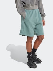 adidas Green All SZN French Terry Washed 100% Cotton 8 Inch Shorts - Image 3 of 6