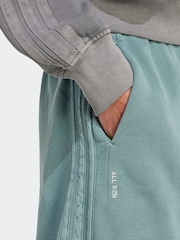 adidas Green All SZN French Terry Washed 100% Cotton 8 Inch Shorts - Image 4 of 6