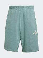 adidas Green All SZN French Terry Washed 100% Cotton 8 Inch Shorts - Image 6 of 6