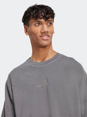 adidas Black All SZN Washed 100% Cotton T-Shirt - Image 4 of 6
