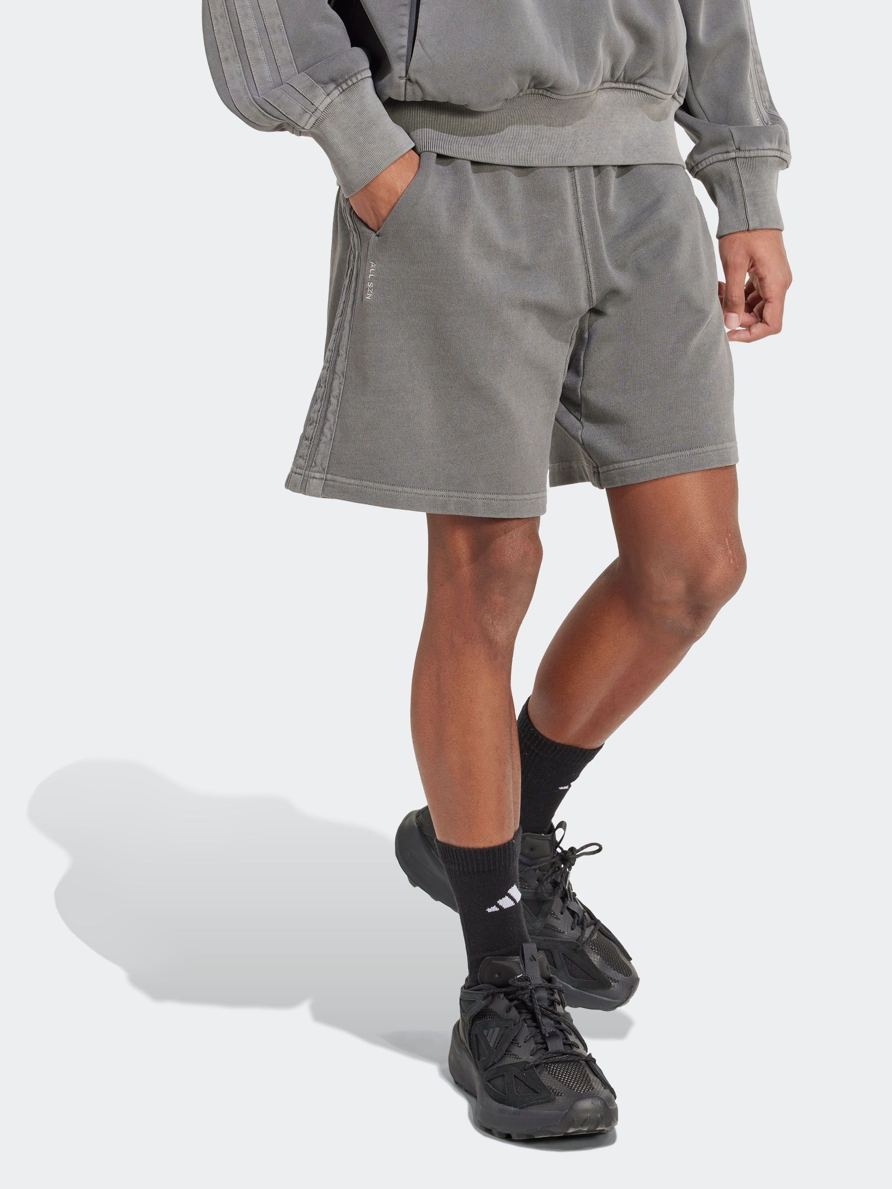 Buy adidas Grey All SZN French Terry Washed 100% Cotton 8 Inch