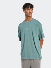 adidas Green All SZN Washed 100% Cotton T-Shirt - Image 1 of 6