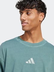 adidas Green All SZN Washed 100% Cotton T-Shirt - Image 4 of 6