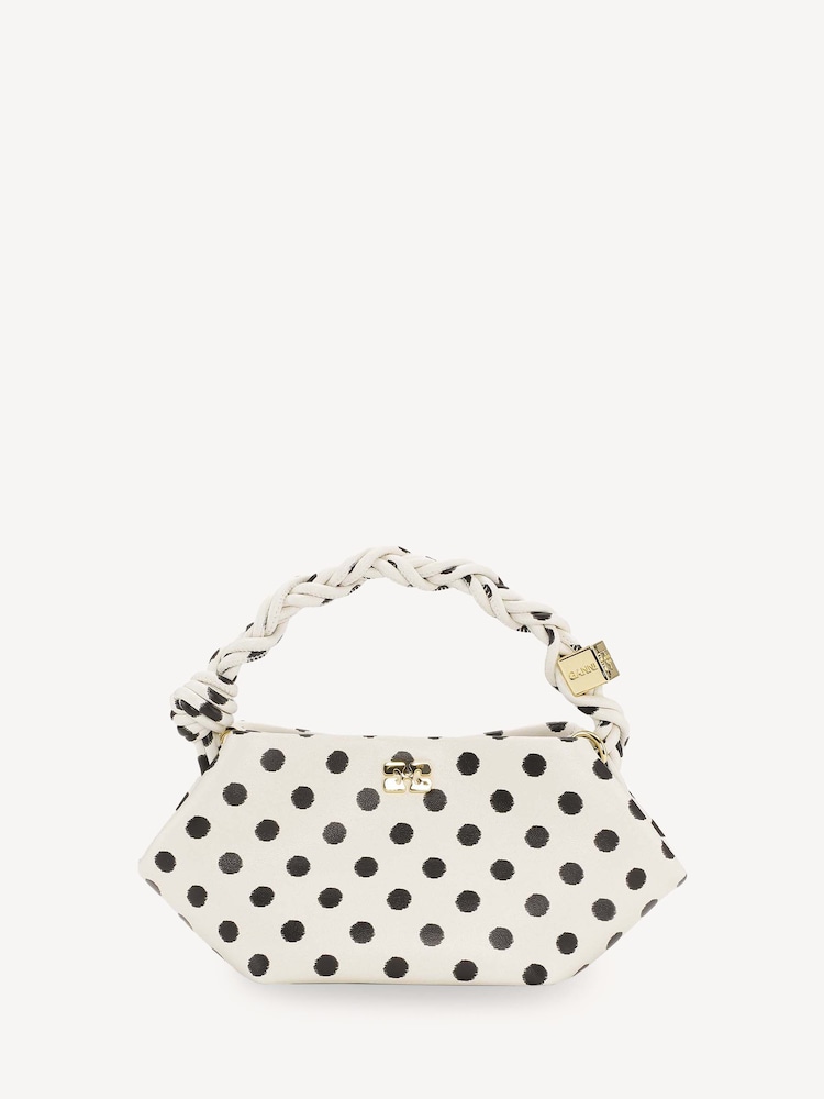 Ganni White Polka Dot Mini Bou Bag - Image 1 of 4