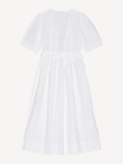 Ganni White Washed Stretch Tie Strap Midi Dress - Image 6 of 6