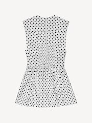 Ganni White Polka Dot Double Satin Corset Mini Dress - Image 5 of 5