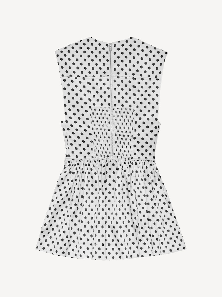 Ganni White Polka Dot Double Satin Corset Mini Dress - Image 5 of 5