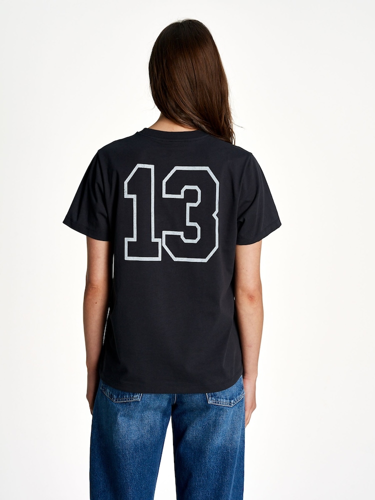 Ganni Black Basic Cotton Witch Relaxed T-Shirt - Image 2 of 5 Ganni Black Basic Cotton Witch Relaxed T-Shirt - Image 2 of 5