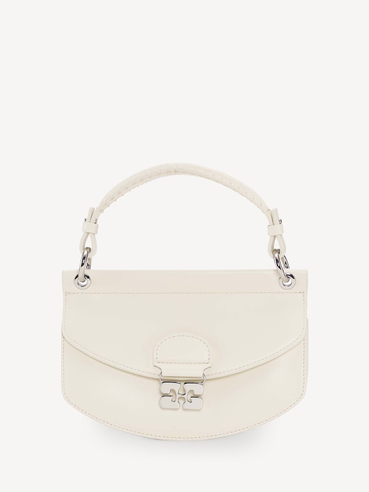 GANNI White Apo-G Mini Top Handle Bag - Image 1 of 3