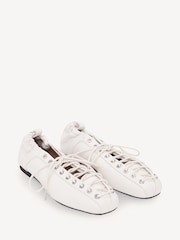 Ganni White Eyelets Lace-Up Shoes - Image 2 of 3