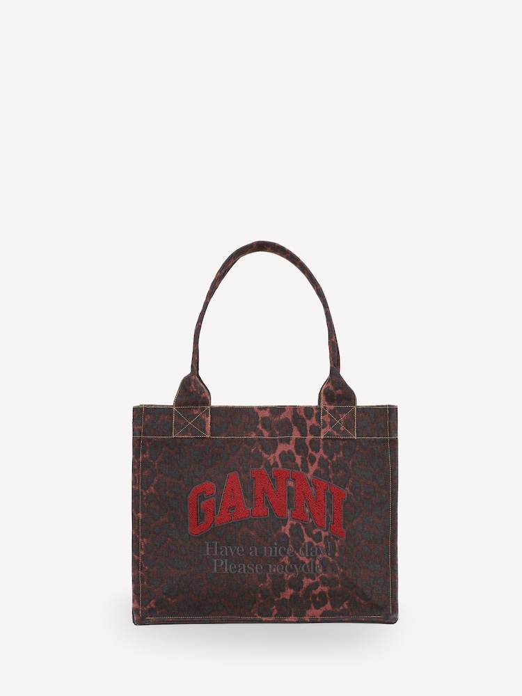 GANNI Red Large Easy Shopper Bag - Image 1 of 3