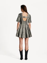 Ganni Animal Mini Cotton Tweed Dress - Image 2 of 8