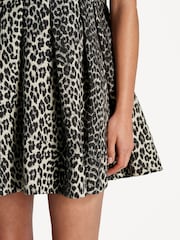 Ganni Animal Mini Cotton Tweed Dress - Image 5 of 8