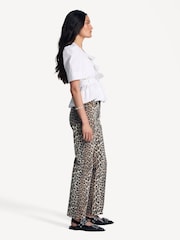 Ganni White Washed Stretch Cotton Tie Strap Blouse - Image 3 of 7