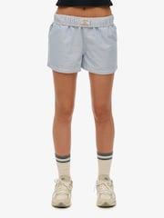 Superdry Light Blue Stripe Elastic 100% Cotton Shorts - Image 1 of 1