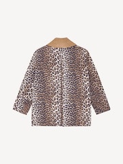 GANNI Animal Printed Canvas Midi Jacket - Image 6 of 7