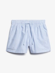 Superdry Blue/White Stripe Elastic 100% Cotton Shorts - Image 5 of 5