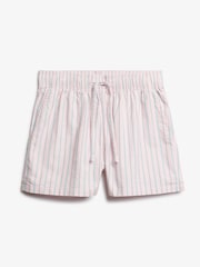 Superdry Pink Stripe Elastic 100% Cotton Shorts - Image 5 of 5