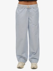 Superdry Light Blue Stripe Elastic 100% Cotton Trousers - Image 3 of 5