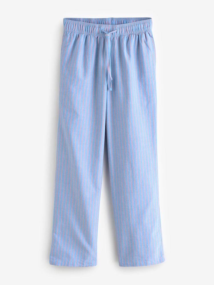 Superdry Blue/Pink Stripe Elastic 100% Cotton Trousers - Image 1 of 1