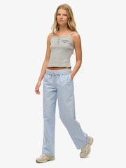 Azul/branco - Calças Superdry Stripe Elastic 100% algodão - Imagem 2 de 5