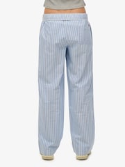 Azul/branco - Calças Superdry Stripe Elastic 100% algodão - Imagem 4 de 5