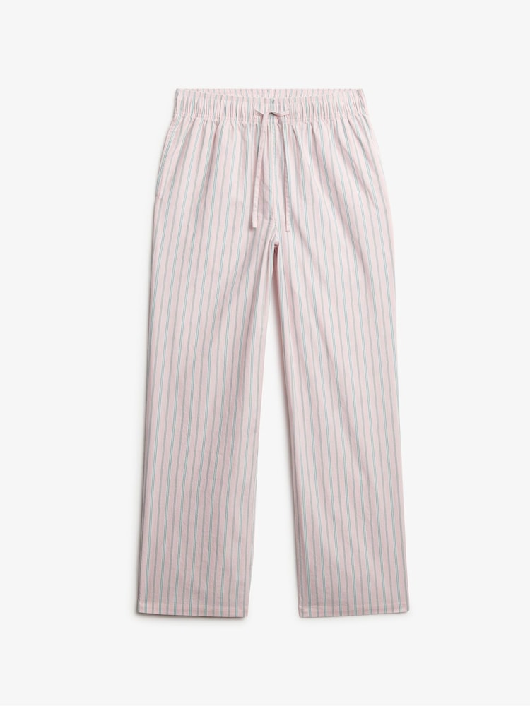 Розовый - Superdry Stripe Elastic 100% Cotton Trousers - Image 5 of 5