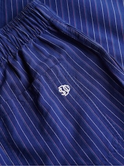 Superdry Navy Stripe Elastic 100% Cotton Trousers - Image 6 of 6