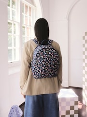 Cath Kidston Navy Marble Compact Backpack - Image 1 of 5