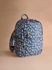 Cath Kidston Navy Marble Compact Backpack - Image 3 of 5