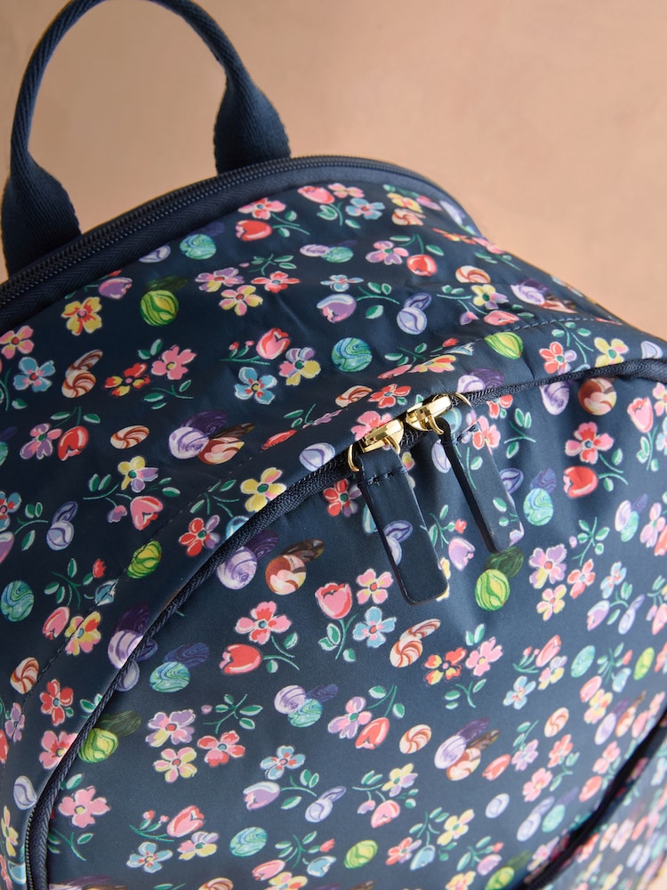 Cath Kidston Navy Marble Compact Backpack - Image 5 of 5