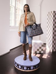 Cath Kidston Navy Marble Gym Bag - Image 3 of 6