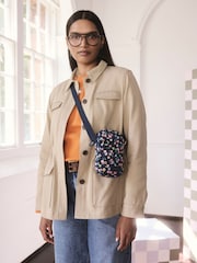 Cath Kidston Navy Marble Ditsy Phone Cross-Body Bag - Image 1 of 5