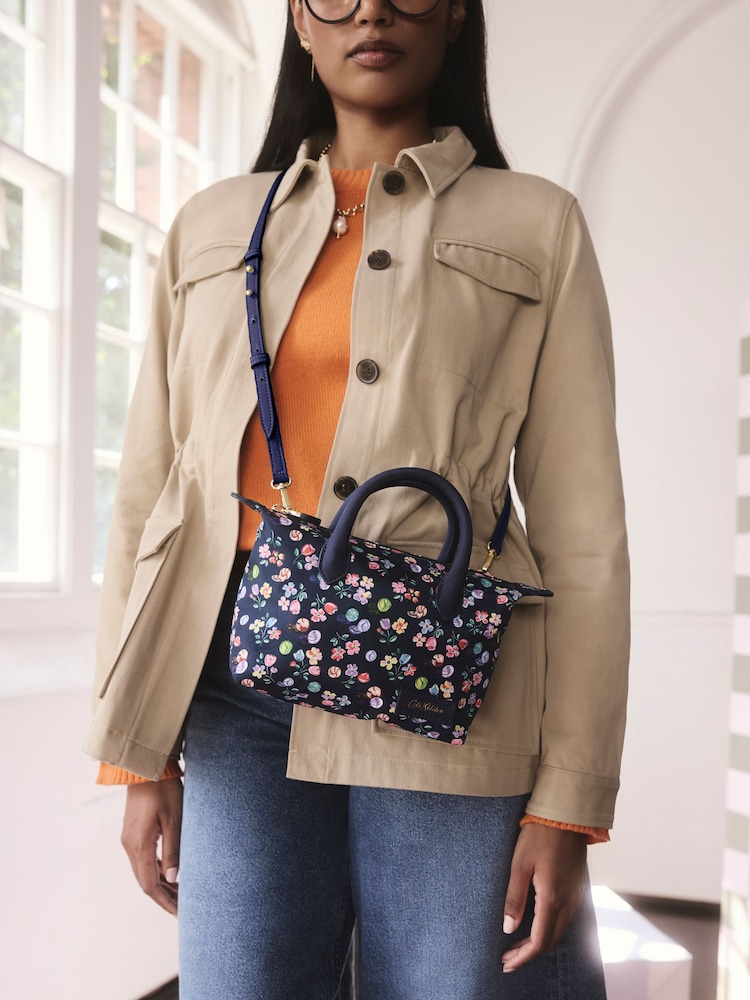 Cath Kidston Navy Marble Ditsy Mini Tote Bag - Image 1 of 5