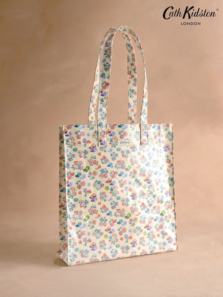 Cath Kidston Ecru Marble Ditsy Large Coated Book Bag - Image 9 of 9 Cath Kidston Ecru Marble Ditsy Large Coated Book Bag - Image 9 of 9