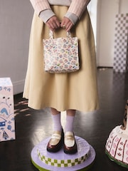 Cath Kidston Ecru Marble Small Coated Book Bag - Image 1 of 5