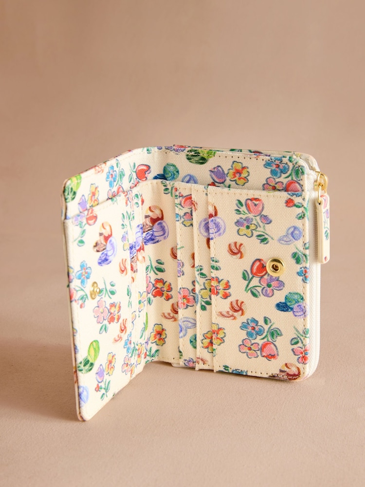 Cath Kidston Ecru Marble Ditsy Slim Pocket Purse - Image 2 of 3