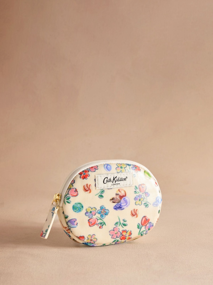 Cath Kidston Ecru Marble Round Pocket Purse - Image 1 of 3