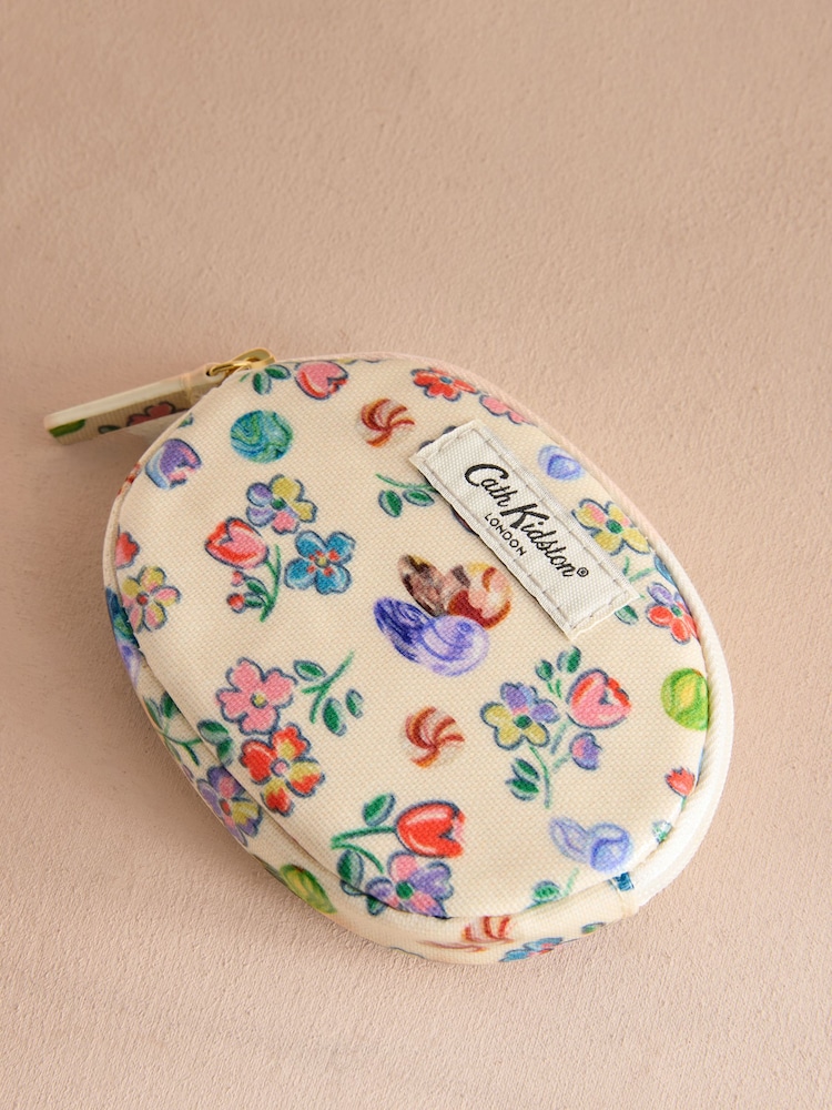 Cath Kidston Ecru Marble Round Pocket Purse - Image 2 of 3