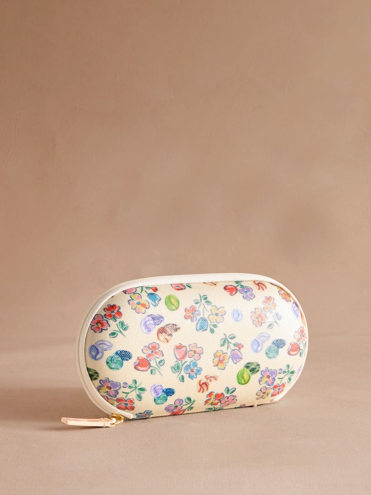 Cath Kidston Ecru Marble Glasses Case Purse - Image 1 of 3